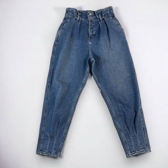 Hollister Denim - Hollister Barrel Leg Sculpted Ankle High Rise Jeans Womens 5R Stretch Vintage